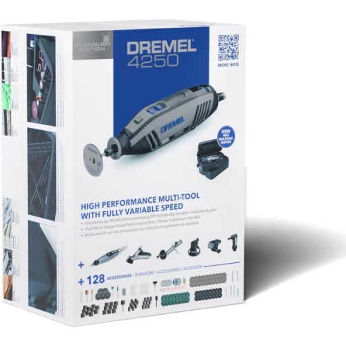 Многофункциональный инструмент Dremel Platinum+ 4250 в кейсе (6 насадок / 128 аксессуаров) (F0134250JS)