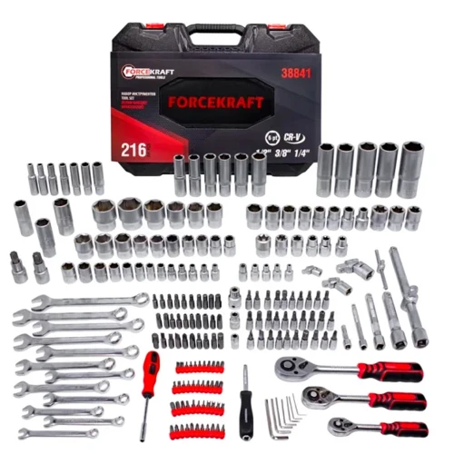 Набір інструментів FORCEKRAFT FK-38841 1/2", 1/4", 3/8" 216 предметів