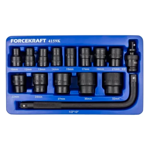 Набір головок ударних з воротком FORCEKRAFT 1/2" 10–32 мм (15 од.) FK-4159K (СТ-00181310)