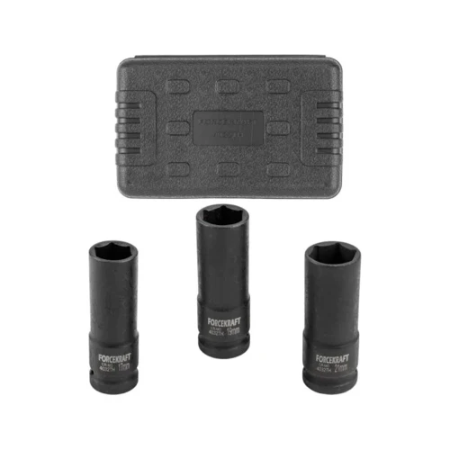 Набір головок ударних подовжених FORCEKRAFT 1/2" 17–21 мм (3 од.) FK-4032TH (СТ-00188168)