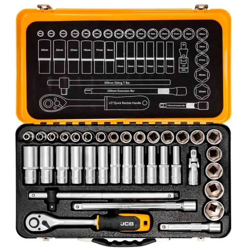 Комбинированный набор инструментов JCB Tools JCB-4362M 1/2" 8–32 мм 36 предметов