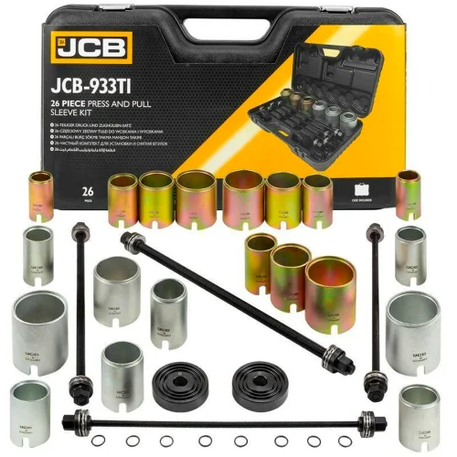 Набор инструментов для замены сайлентблоков, втулок и подшипников JCB Tools JCB-933T1 26 предметов