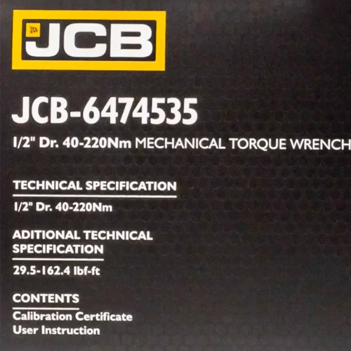 Ключ динамометричний JCB Tools 1/2" JCB-6474535 40–220 Нм 535 мм