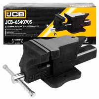 Тиски стальные с наковальней JCB Tools 5" 125 мм JCB-6540705 (СТ-00165336)
