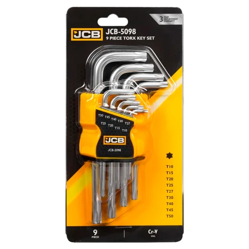 Набір Г-подібних ключів JCB Tools Torx JCB-5098 T10-T50 9 предметів