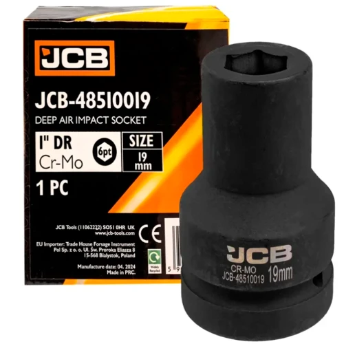 Головка торцева ударна подовжена JCB Tools 1" 19 мм JCB-48510019 (СТ-00169587)