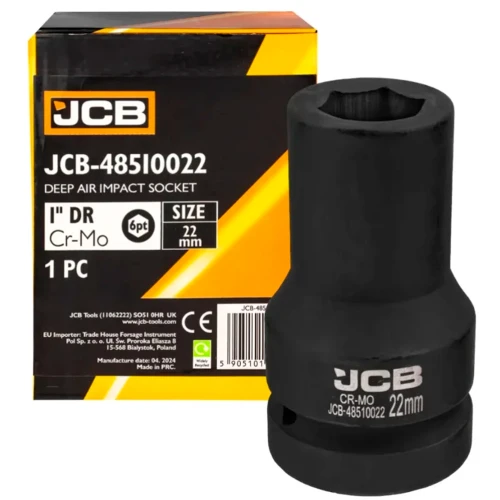 Головка торцева ударна подовжена JCB Tools 1" 22 мм JCB-48510022 (СТ-00169589)