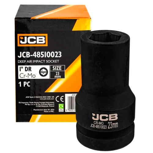 Головка торцева ударна подовжена JCB Tools 1" 23 мм JCB-48510023 (СТ-00169590)