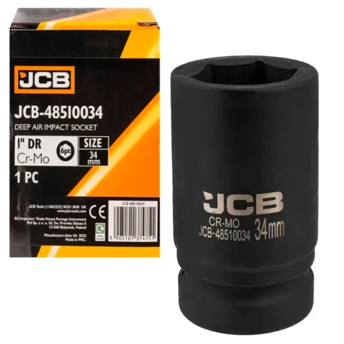 Головка торцева ударна подовжена JCB Tools 1" 34 мм JCB-48510034 (СТ-00169596)