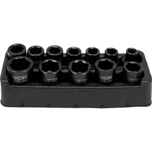 Набір головок ударних JCB Tools 1/2" 10–24 мм (12 од.) JCB-4129-5MPB (СТ-00172467)