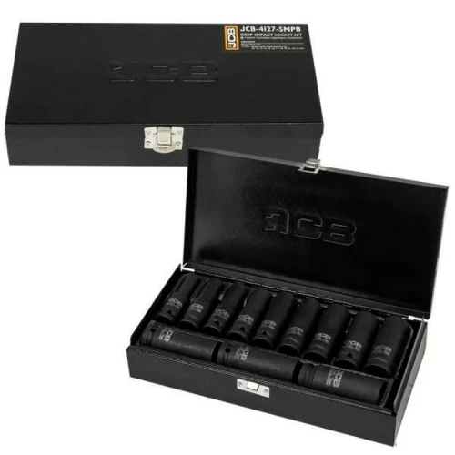 Набор головок ударных удлиненных JCB Tools 1/2" 10-24 мм (12 ед.) JCB-4127-5MPB (СТ-00172468)