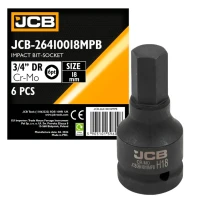Головка ударна JCB Tools HEX 3/4" 18 мм JCB-26410018MPB (СТ-00172550)