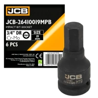 Головка ударна JCB Tools HEX 3/4" 19 мм JCB-26410019MPB (СТ-00172551)