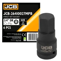 Головка ударна JCB Tools HEX 3/4" 27 мм JCB-26410027MPB (СТ-00172596)