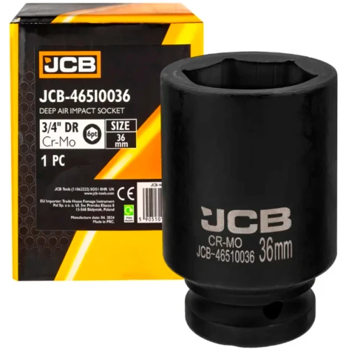Головка торцева ударна подовжена JCB Tools 3/4" 36 мм JCB-46510036 (СТ-00172620)
