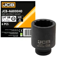 Головка ударная торцевая удлиненная JCB Tools 3/4" 40 мм JCB-46510040 (СТ-00172631)