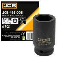 Головка ударная торцевая удлиненная JCB Tools JCB-46510031 3/4" 31 мм