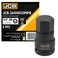 Головка ударна JCB Tools HEX 3/4" 33 мм JCB-26410033MPB (СТ-00172703)
