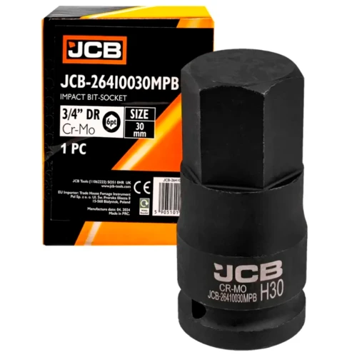 Головка ударна JCB Tools HEX 3/4" 30 мм JCB-26410030MPB (СТ-00172704)