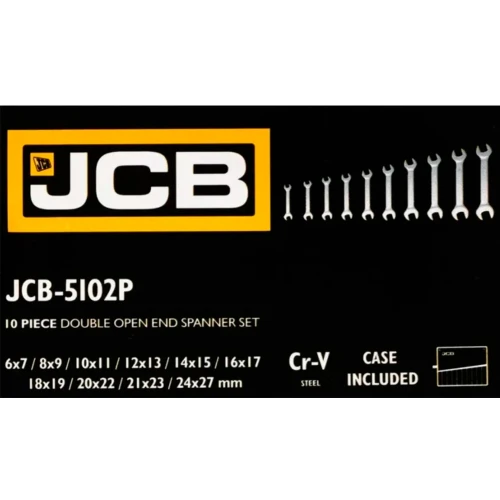 Набір метричних ріжкових ключів JCB Tools (10 пр.) JCB-5102P (СТ-00173871)