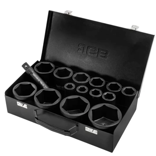 Набір головок ударних подовжених JCB Tools 3/4" 17–65 мм (14 од.) JCB-6142-5MPB (СТ-00173883)