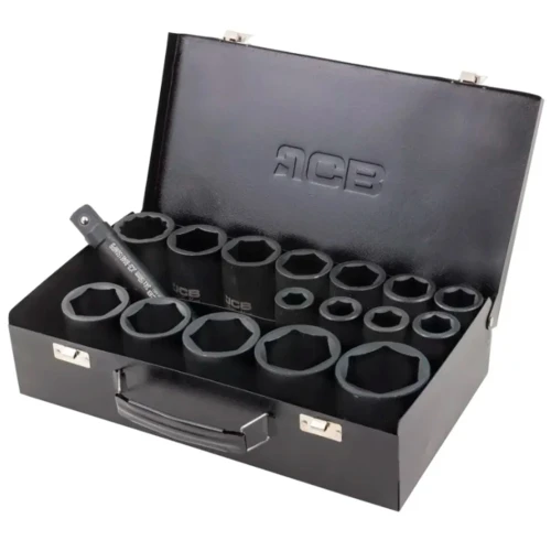 Набор головок ударных удлиненных JCB Tools 3/4" 17-50 мм (17 ед.) JCB-6163-5MPB (СТ-00173885)
