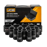 Набор головок ударных удлиненных JCB Tools 1" 22-60 мм (14 ед.) JCB-8152-9MPB (СТ-00176602)