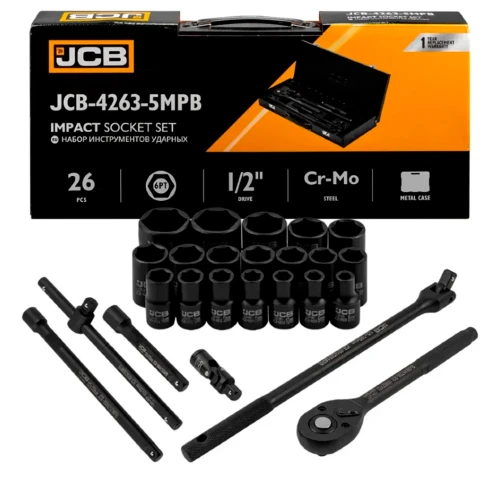 Набор ударных инструментов JCB Tools 1/2" JCB-4263-5MPB 8-32 мм 26 предметов
