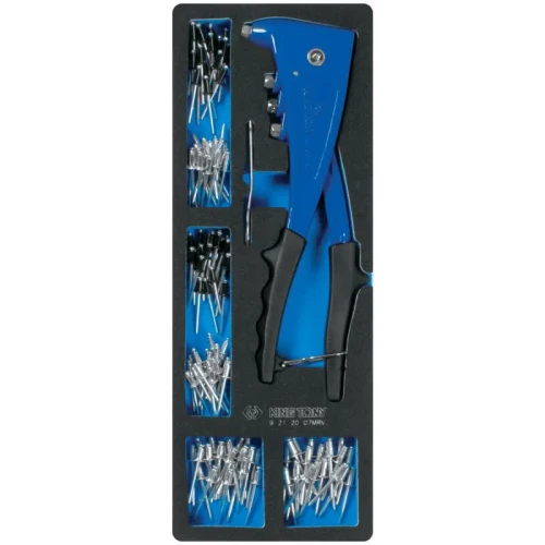 Пістолет заклепувальний KING TONY з комплектом заклепок (120 шт) (9-21-20-07MRV)