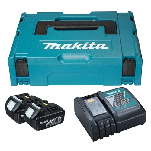 Набір акумуляторів LXT Makita BL1830Bx2, DC18RC, Makpac 1(197952-5)