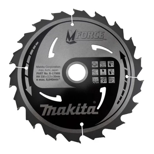 Пиляльний диск Makita MForce 230 мм 18 зубів (B-07989)