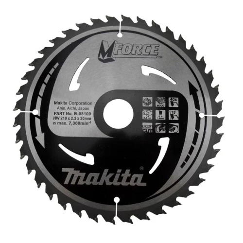 Пильный диск Makita MForce 210 мм 40 зубьев (B-08109)