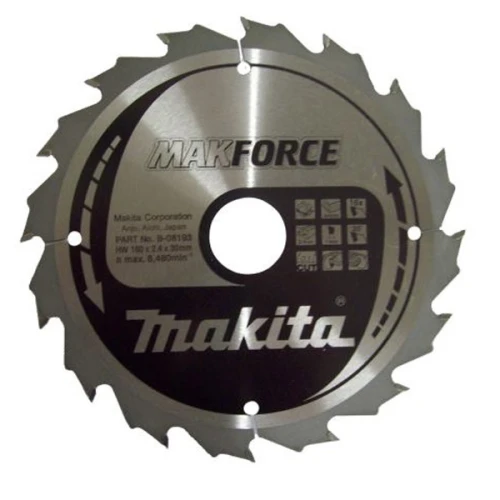 Пиляльний диск Makita MAKForce 180 мм 16 зубів (B-08193)