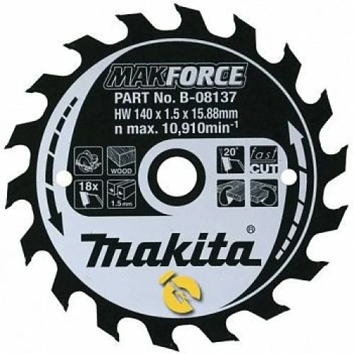 Пильный диск Makita по дереву MAKForce 210x30 мм 24Т (B-08377) 