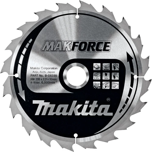 Пиляльний диск Makita MAKForce 235 мм 20 зубів (B-08399)