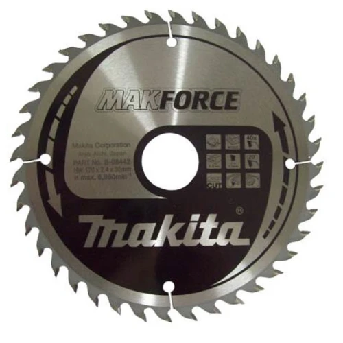 Пиляльний диск Makita MAKForce 170 мм 40 зубів (B-08442)