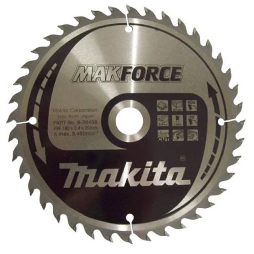 Пиляльний диск Makita MAKForce 180 мм 40 зубів (B-08458)