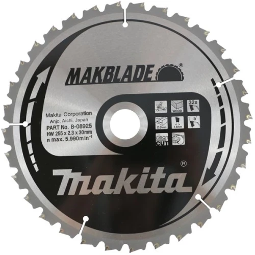 Диск пиляльний Makita по дереву MAKBlade 255x30 48T (B-08888) 