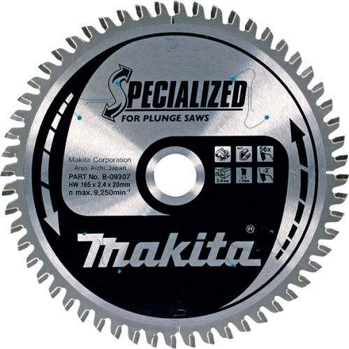  Диск пиляльний по алюмінію Makita B-0930 Specialized 165x20 мм 56T (B-09307) 