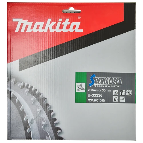 Пиляльний диск по алюмінію Makita SPECIALIZED (260 мм / 100 зубів) (B-33336)