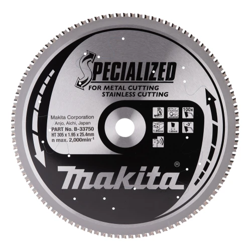 Пиляльний диск по нержавіючій сталі Makita SPECIALIZED (305 мм / 100 зубів) (B-33750)