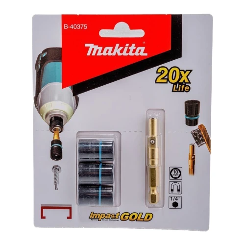 Разъемная ударная торцевая магнитная головка Makita IMPACT GOLD 10x61 мм (3 шт.) (B-40375)