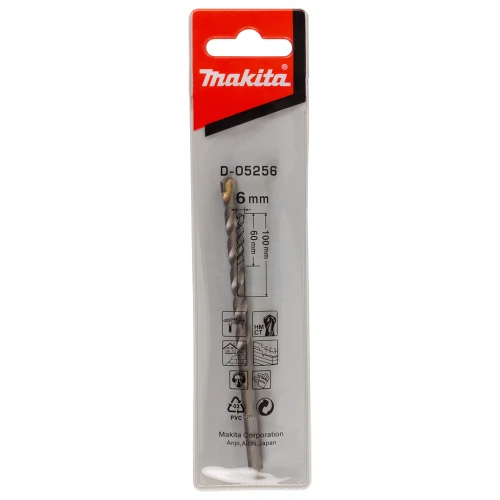 Сверло по бетону и камню Makita 6.0x100 мм (1 шт.) (D-05256)