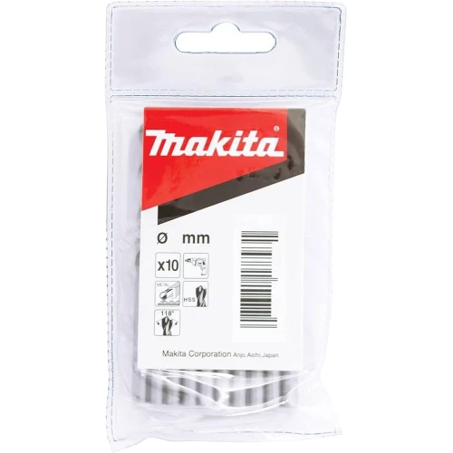 Сверло по металлу Makita HSS 8.0x117 мм (10 шт.) (D-06498)