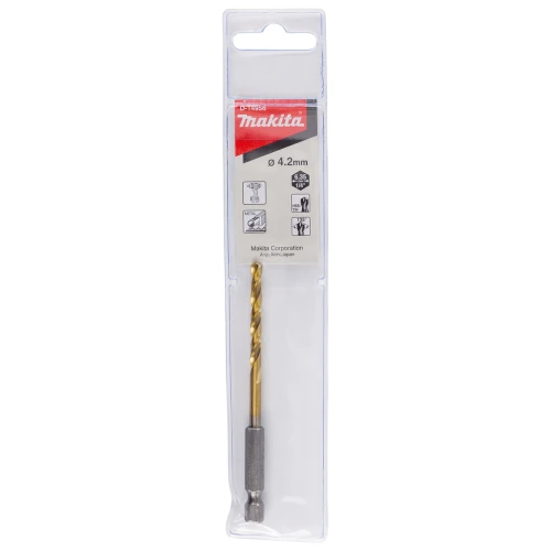 Сверло по металлу Makita HSS-TiN 1/4 4.2x75 мм (1 шт.) (D-14956)