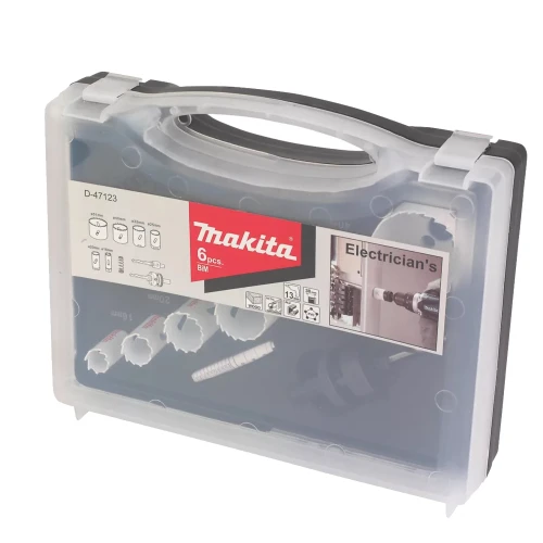 Набор коронок с переходником для электрика Makita HSS-BI-METAL (6 шт.) (D-47123)