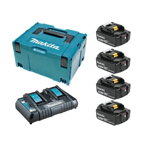 Набір акумуляторів LXT Makita 4xBL1850B, DC18RD, Makpac (MKP3PT184) 