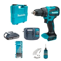 Акумуляторний дриль-шуруповерт Makita LXT Basic DDF490WV з набором свердел і біт (АКБ і ЗП) (SET-DDF490WV-0526)