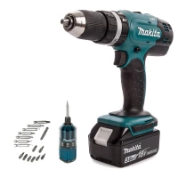 Акумуляторний ударний дриль-шурупокрут Makita DHP453RFX8 + набір бит B-28896