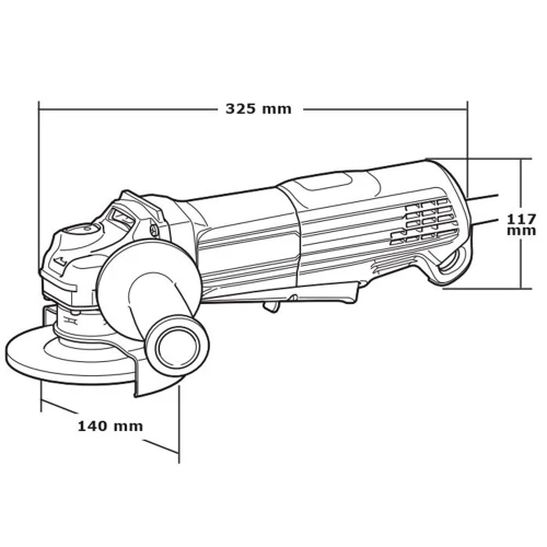 Мережева кутова шліфувальна машина Makita GA5050R з комплектом дисків (5 шт.) (SET-GA5050R-0526)